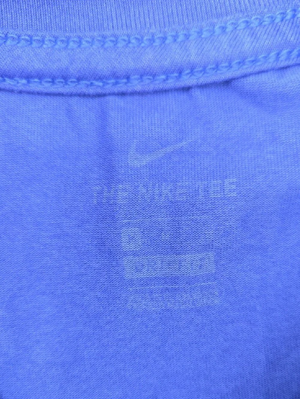 Nike Blue Short Sleeve Tee with White Swoosh